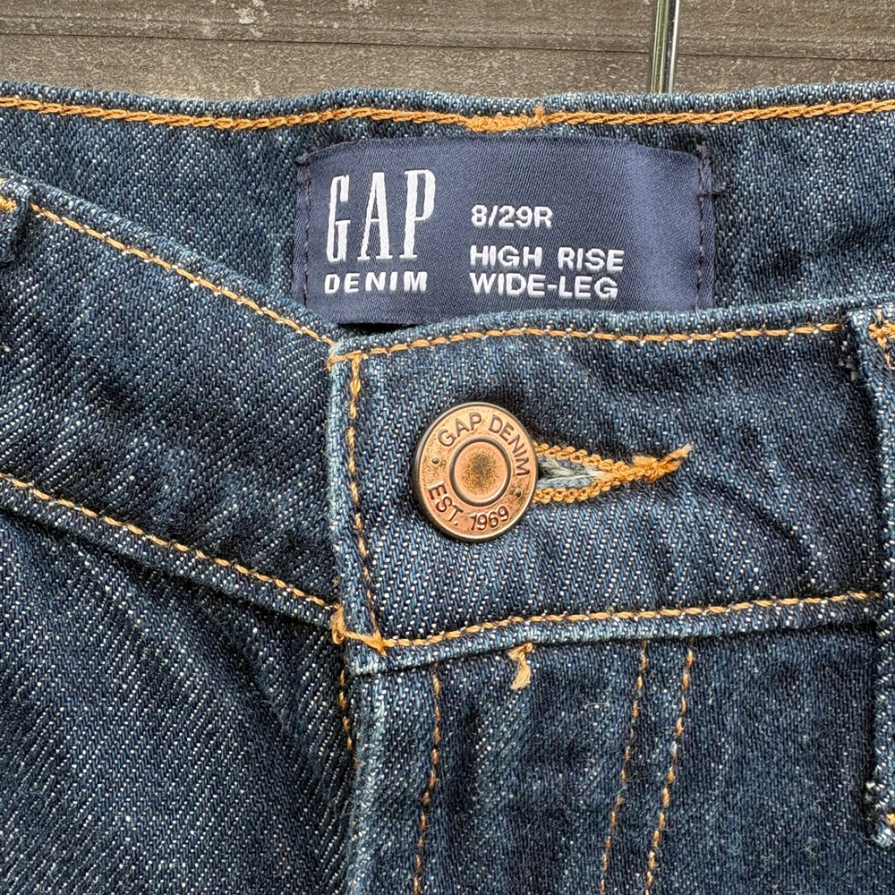 GAP Women's High Rise Jeans - Dark Blue - Picture 3 of 5